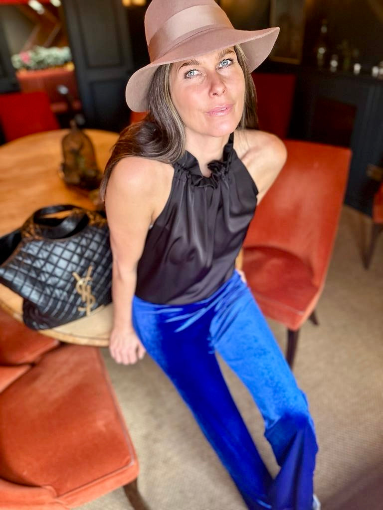 Pantalón de terciopelo Jessica azul real