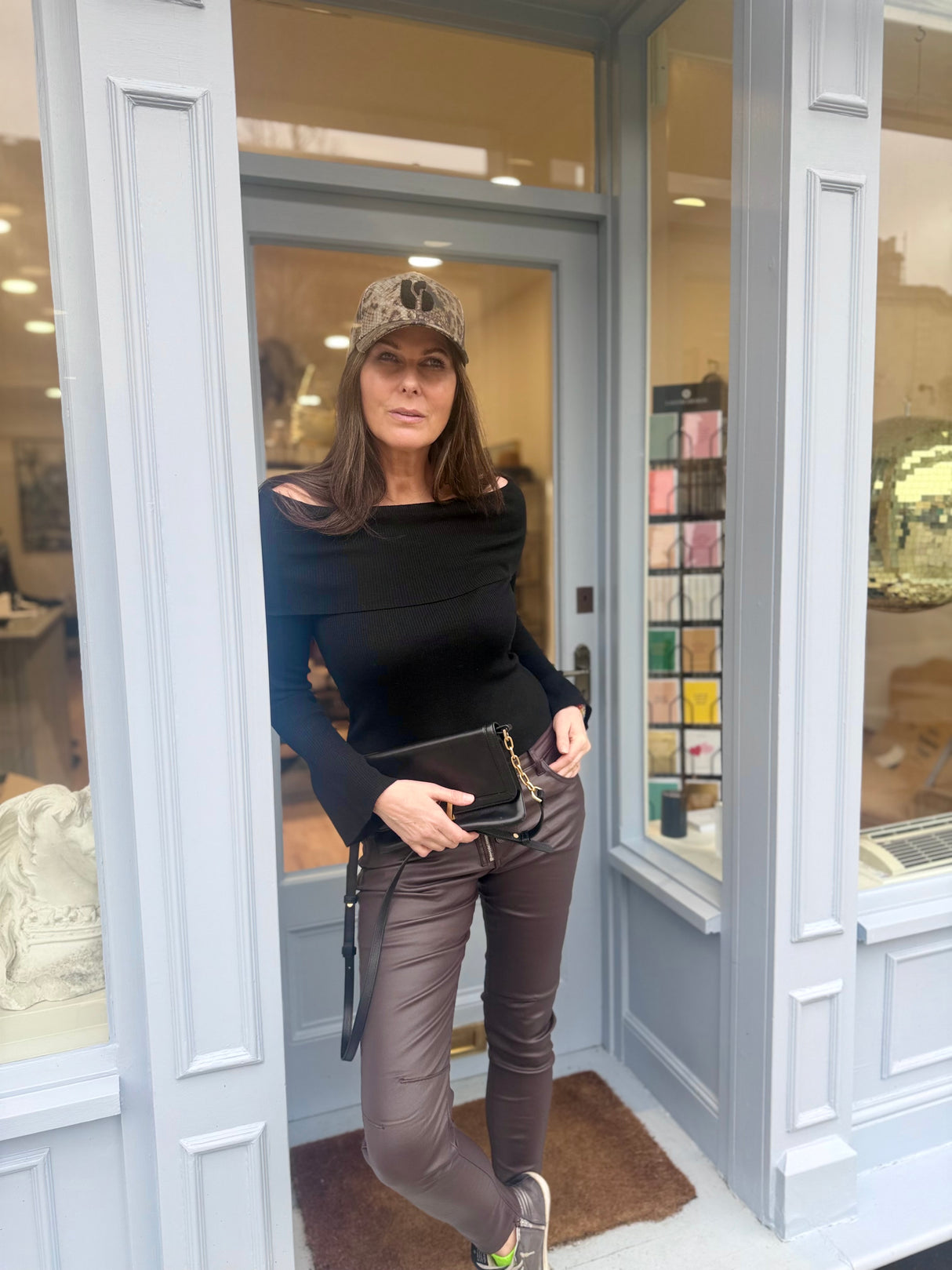 Newton Knitted Off Shoulder Knit - Black