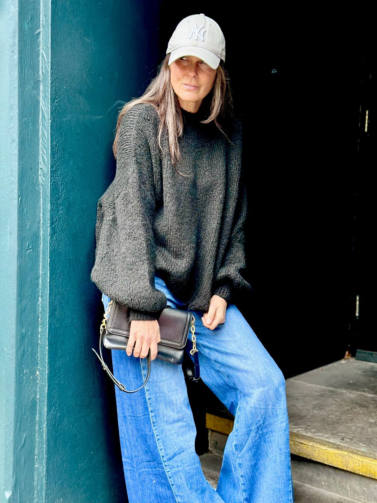 Arlo Wide Sleeve knit - Black