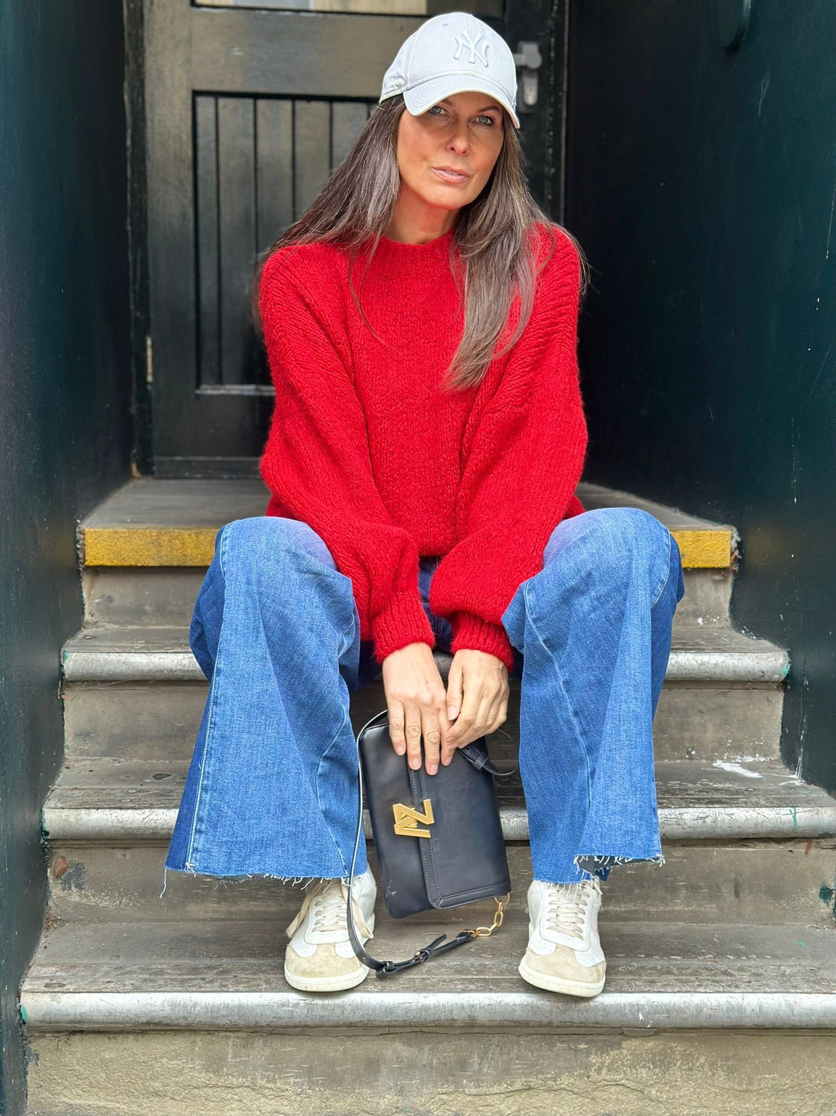 Arlo Wide Sleeve knit - Red