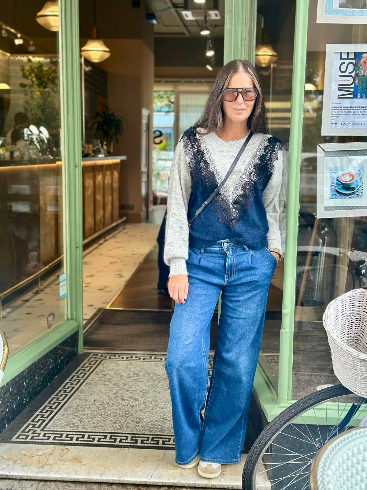 Corine Layered Knit Navy