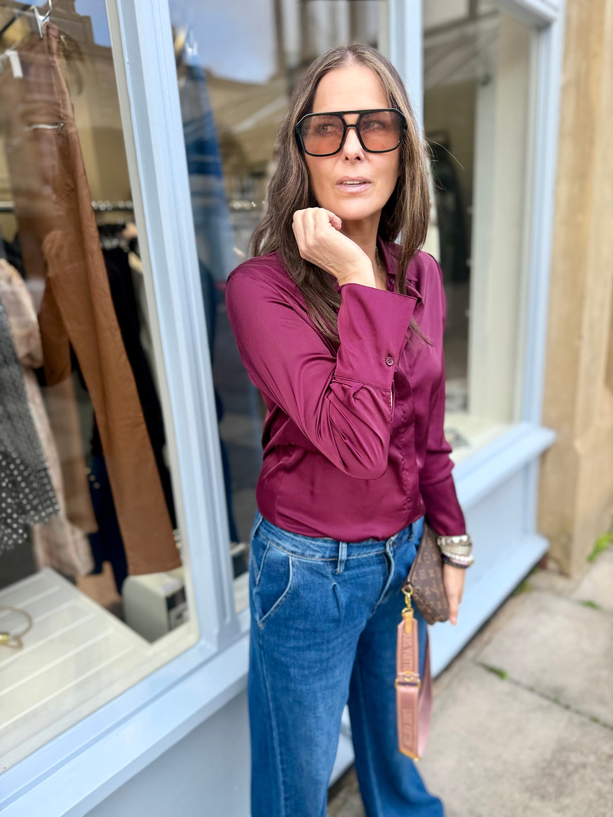 Camille Shirt - Cherry