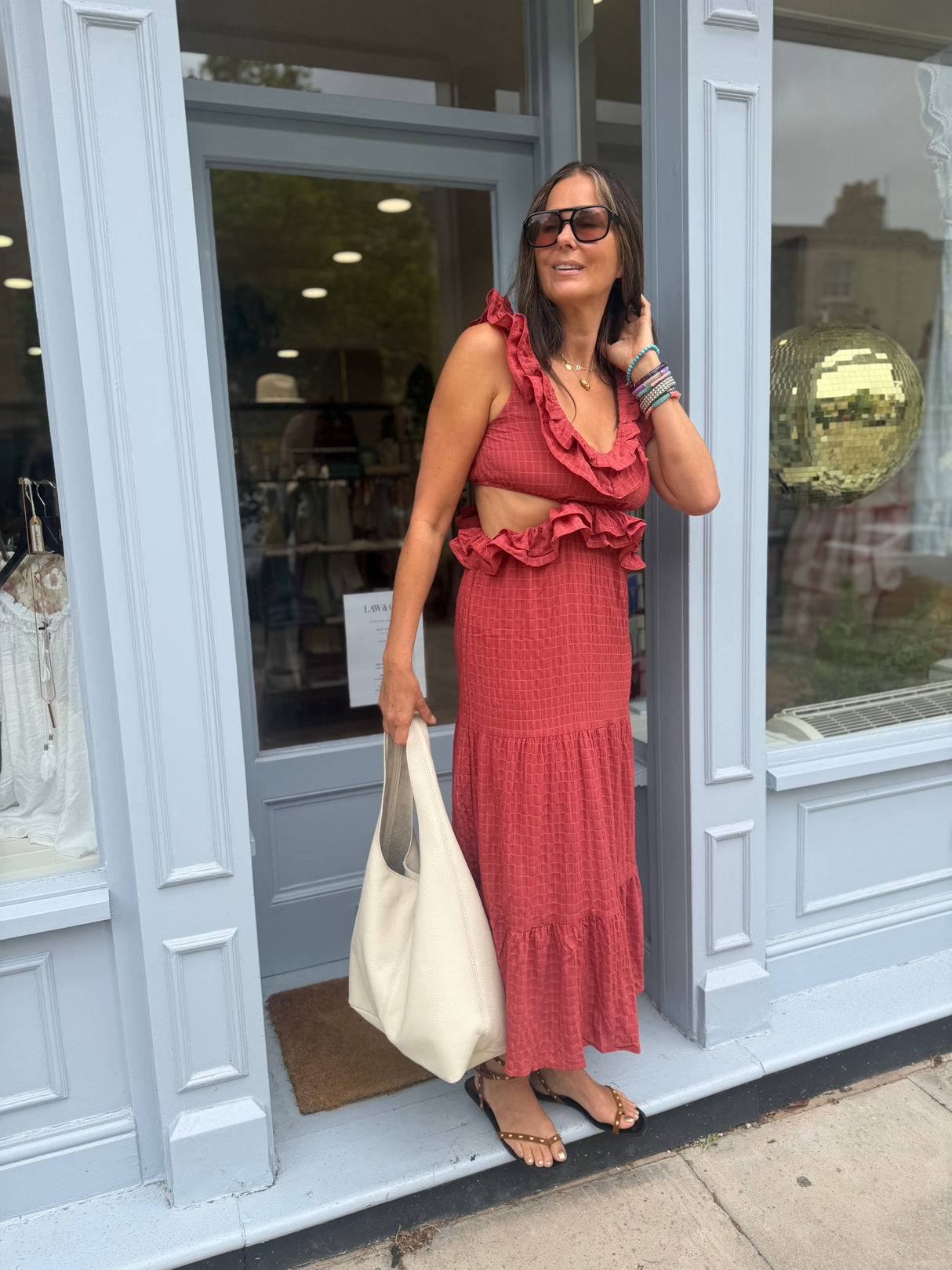 Lila Cut Out Maxi Dress - Rust