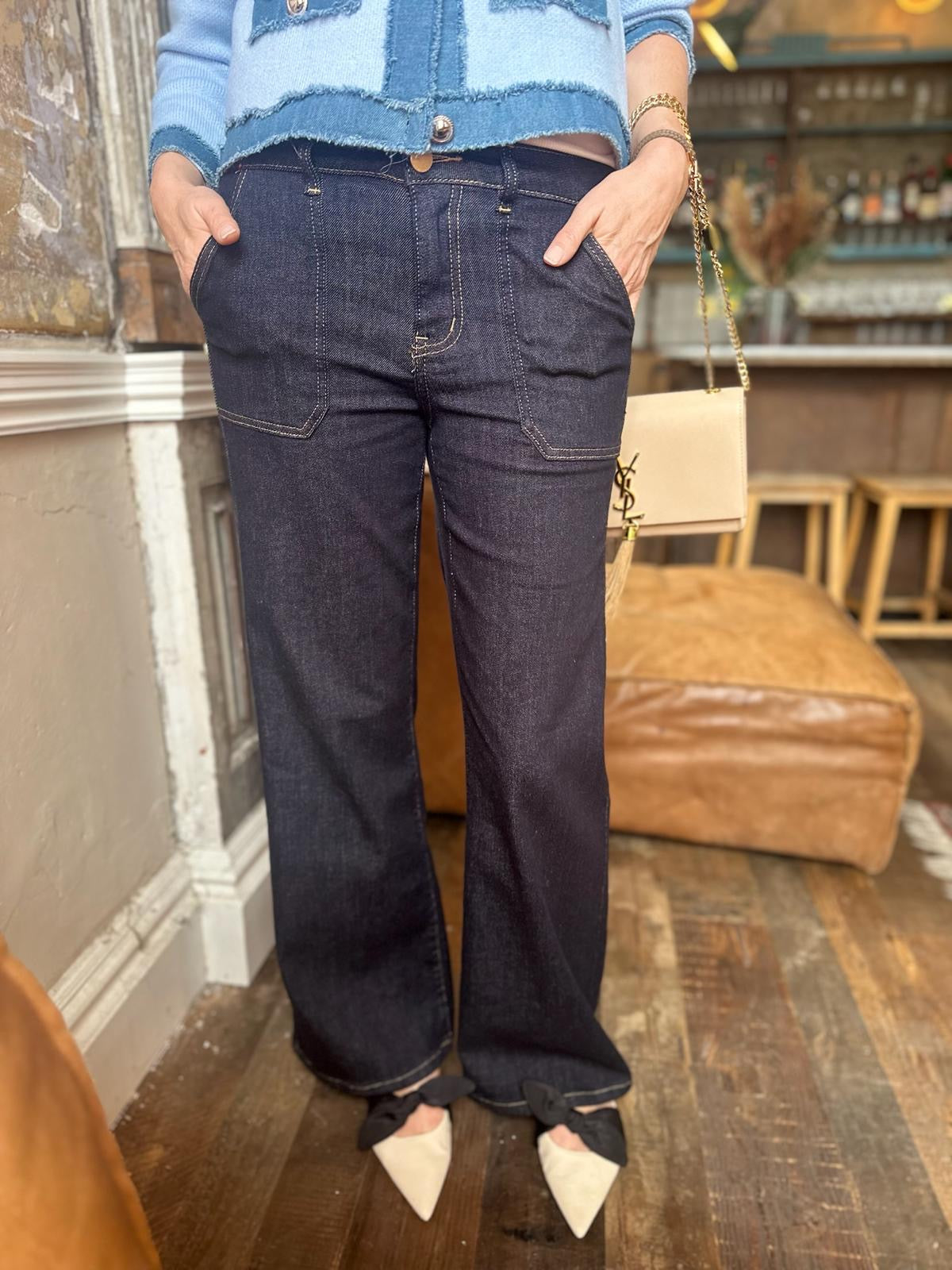 Crush Wide Leg Indigo Wash