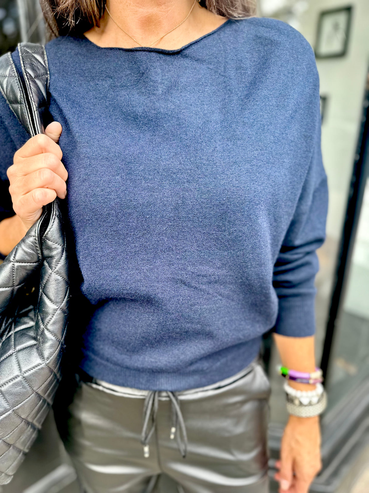 Lucie Lightweight Knit - Navy