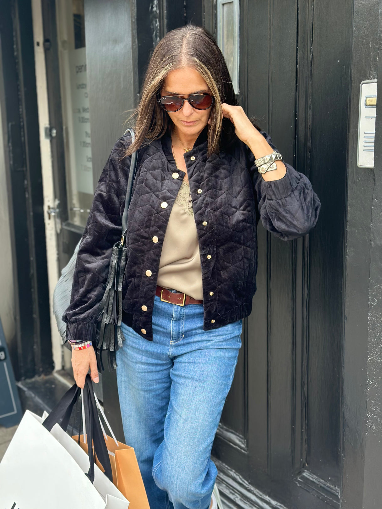 Cherry Padded Jacket - Black