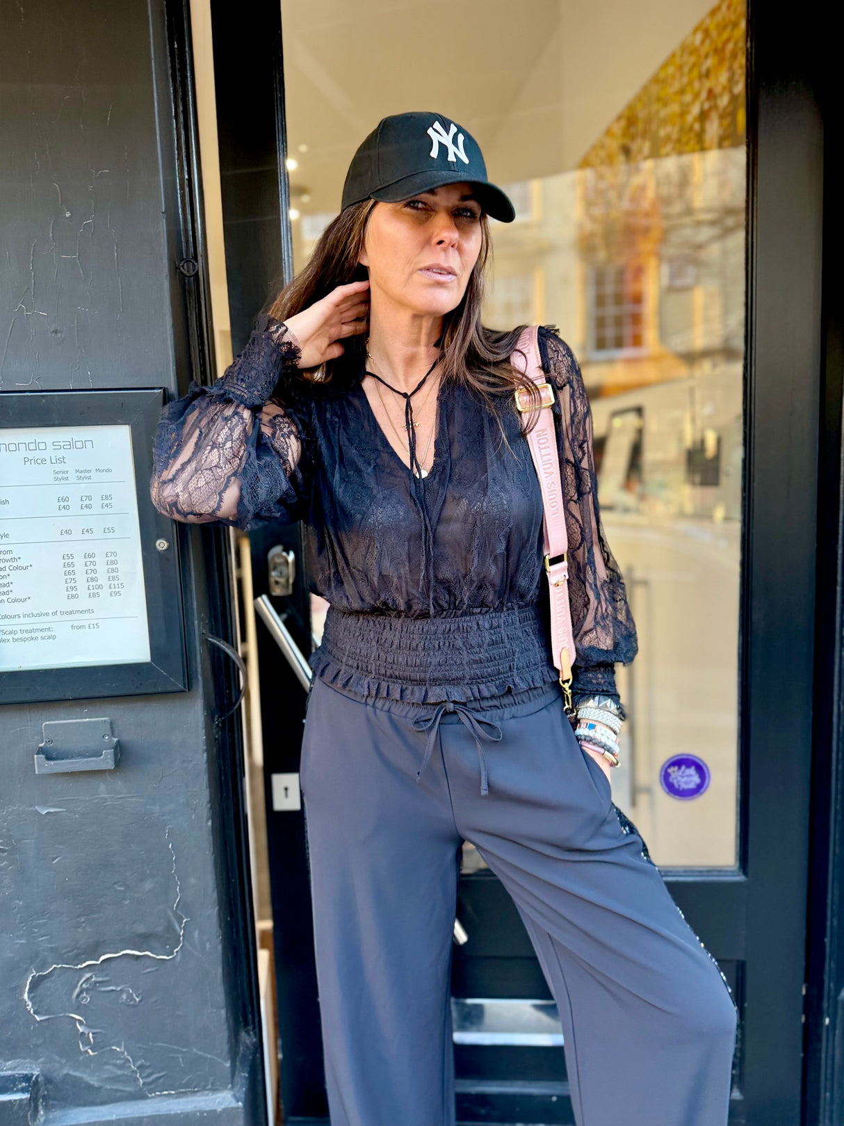 Nolan Lace Top - Black