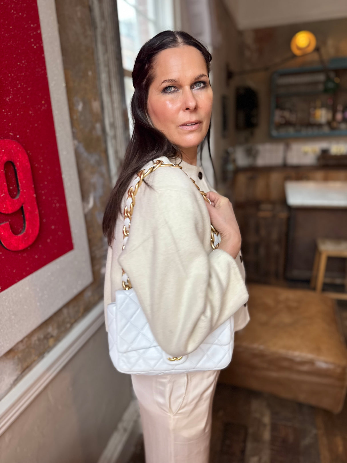 Liv Cropped Wool Jacket - Ecru