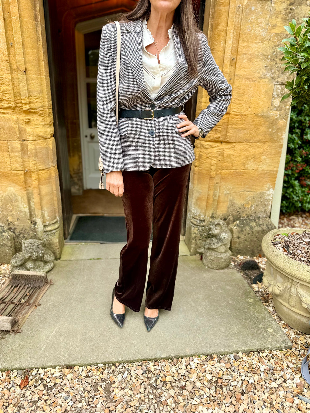 Jessica Velvet Pant - Chocolate