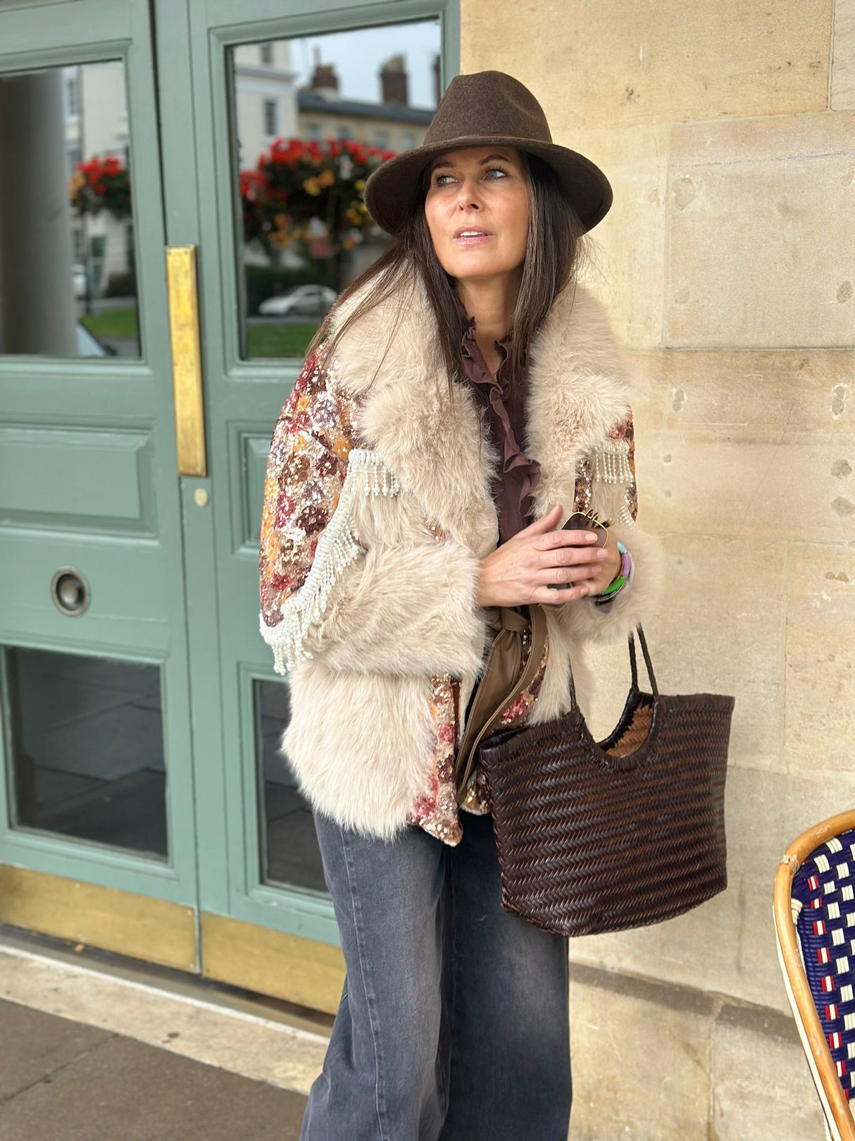 Zoey Embellished Jacket - Cream