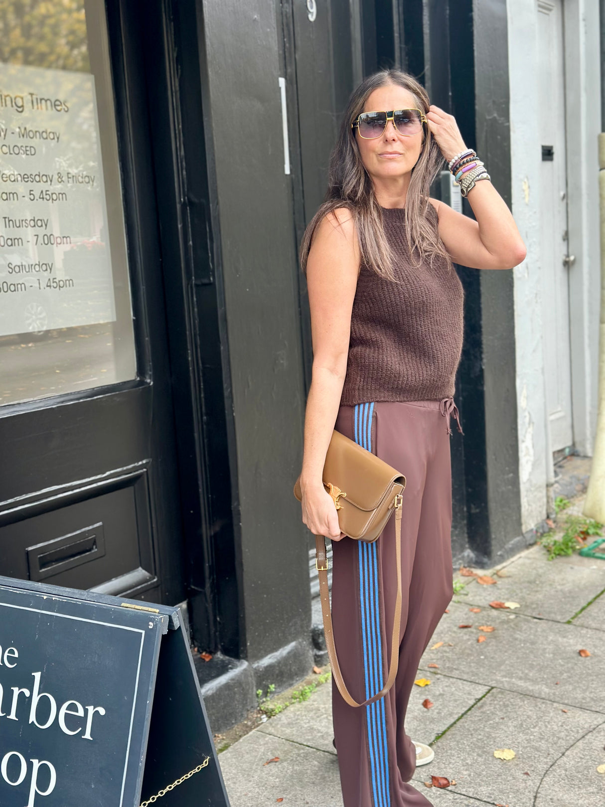 Bubblegum Crew Neck Vest - Chocolate