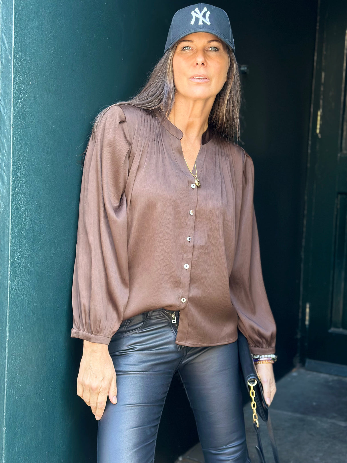 Carrie Blouse - Chocolate