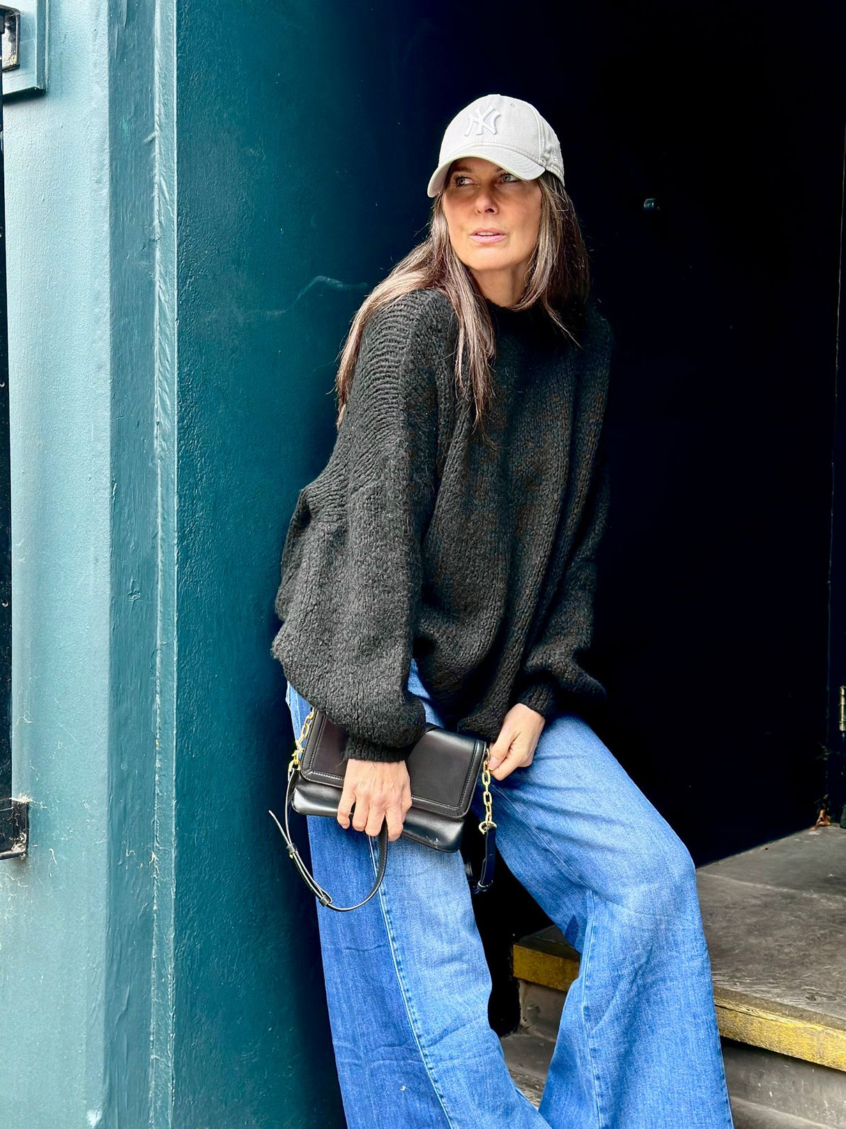 Arlo Wide Sleeve knit - Black