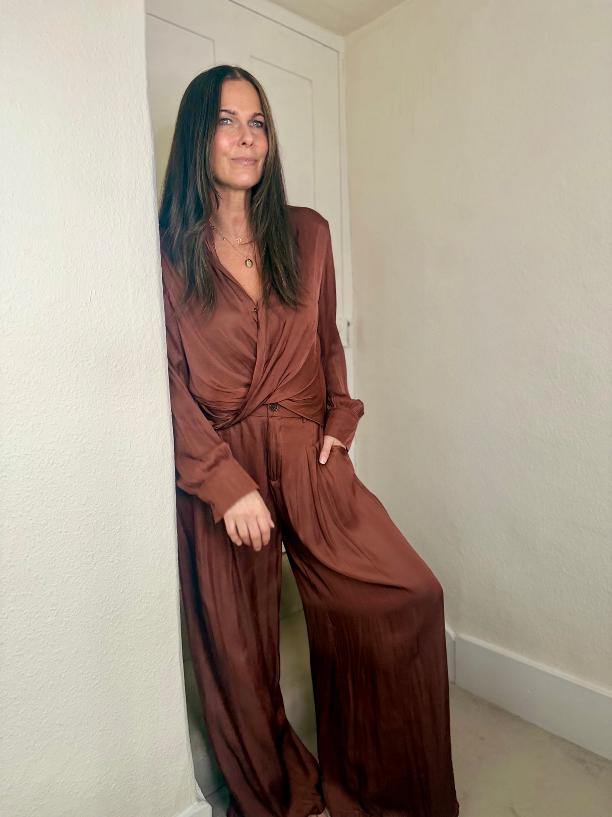 Aurora Two Piece Set - Chestnut