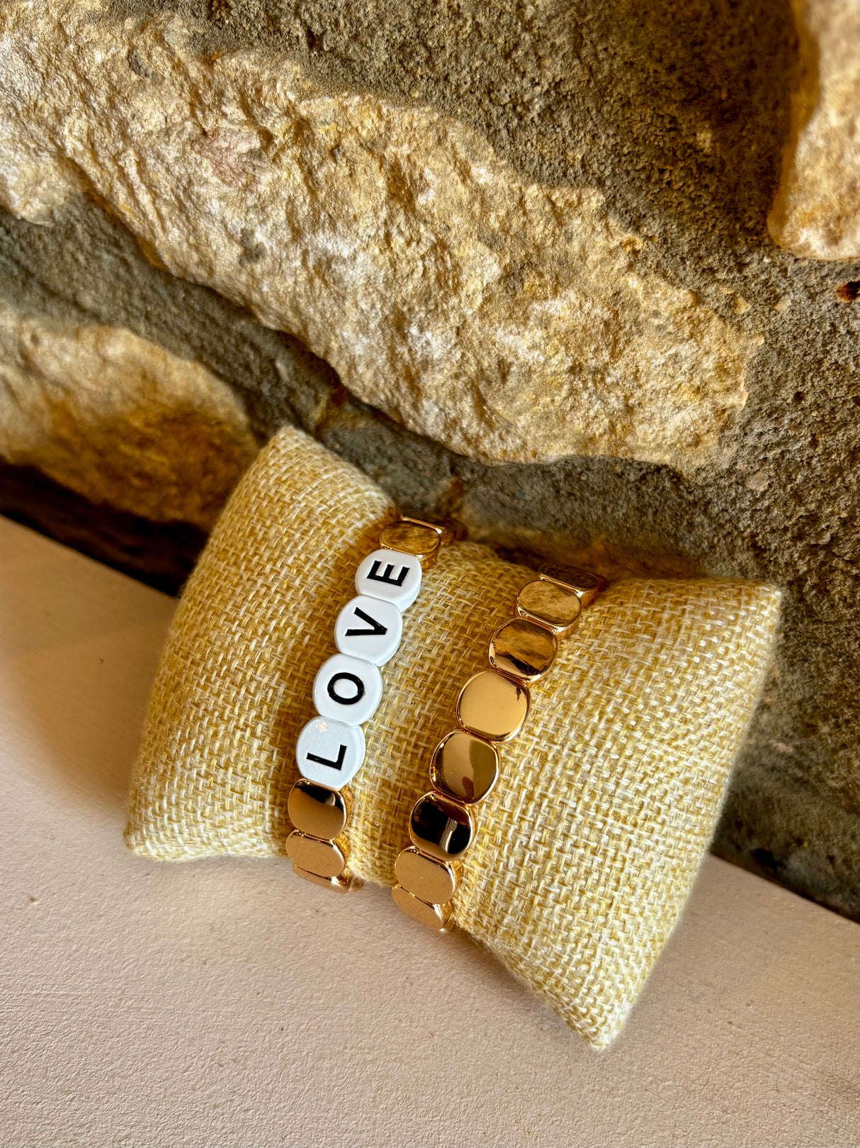 Tile Bracelet - Gold Love