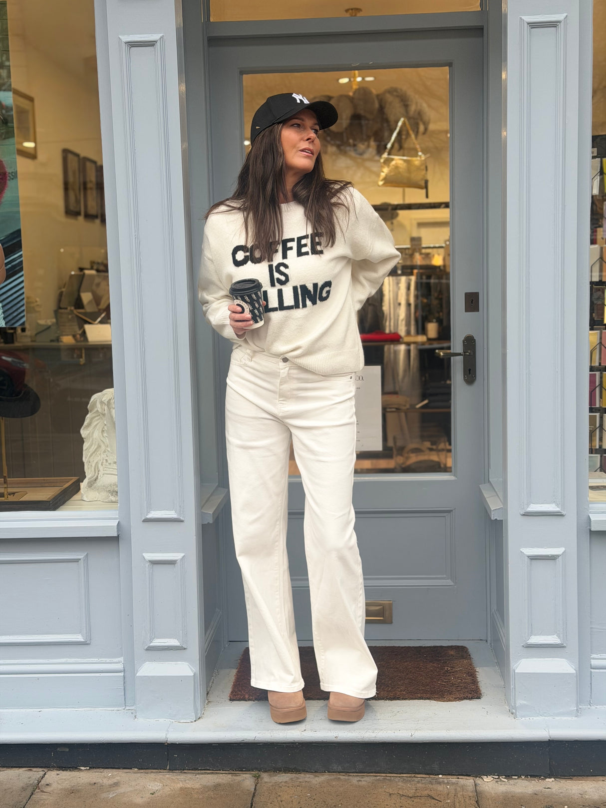 Baker Wide Leg Jean - White