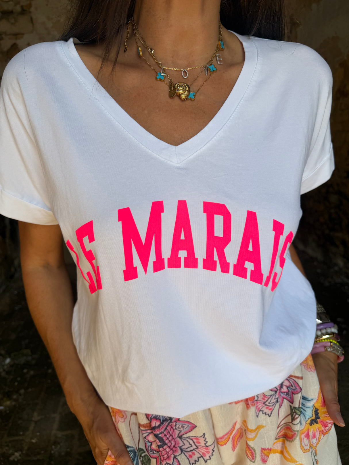 Le Marais Logo Tee - White