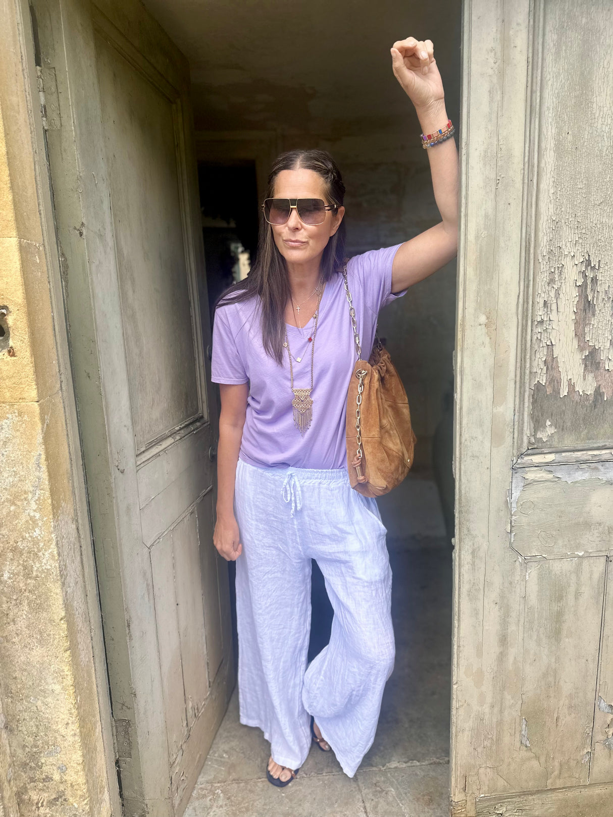 Essential Linen Trouser - White