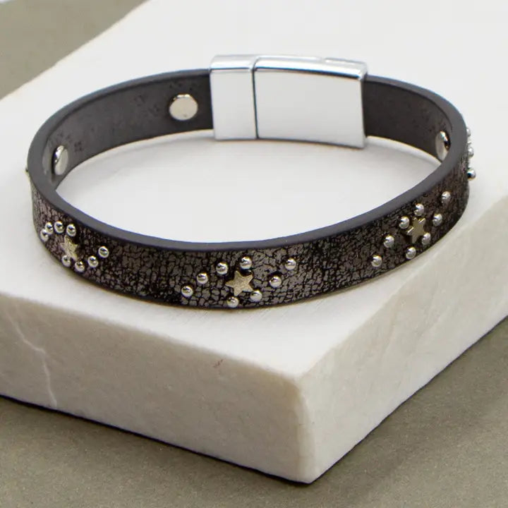 Star Studded Bracelet - Gunmetal