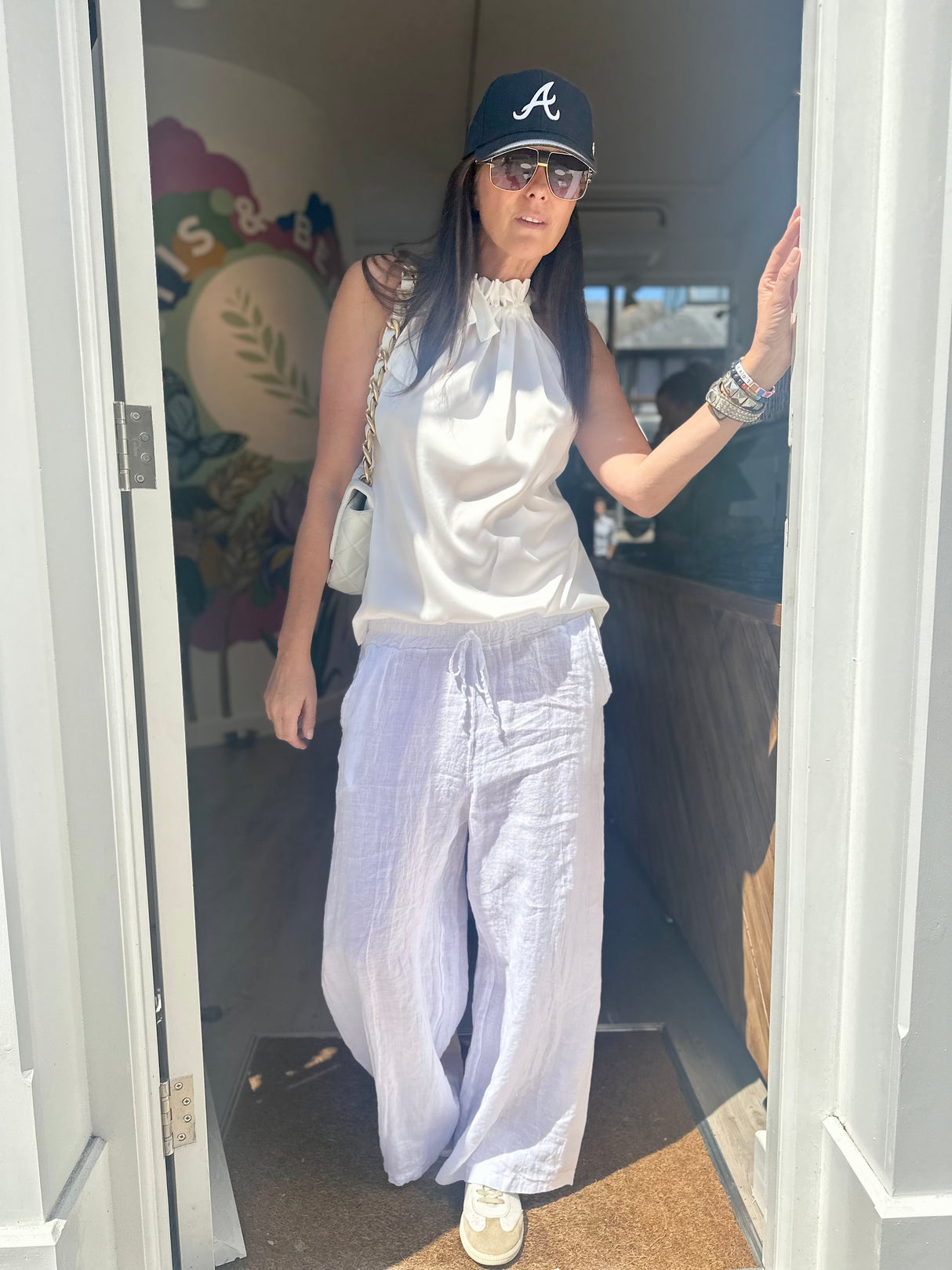 Essential Linen Trouser - White