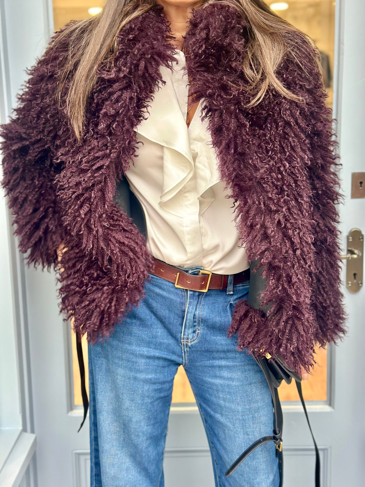 Jigsaw Faux Fur Jacket