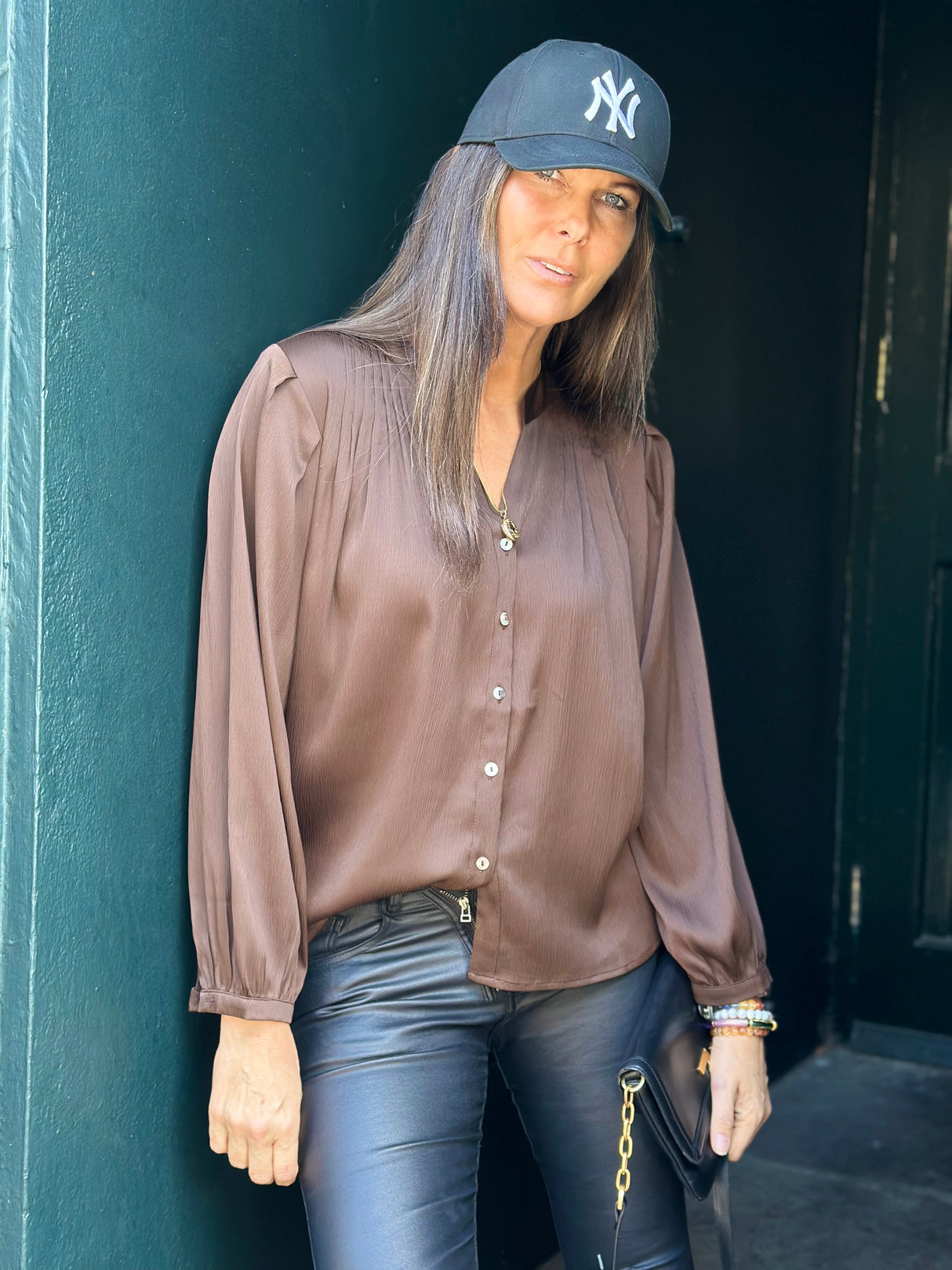 Carrie Blouse - Chocolate