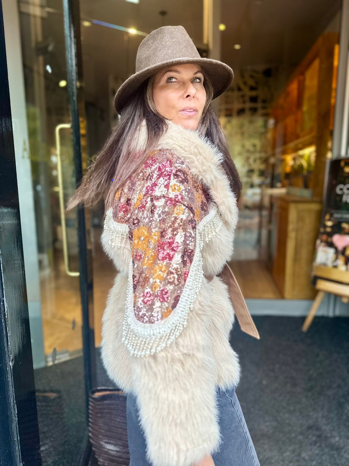 Zoey Embellished Jacket - Cream