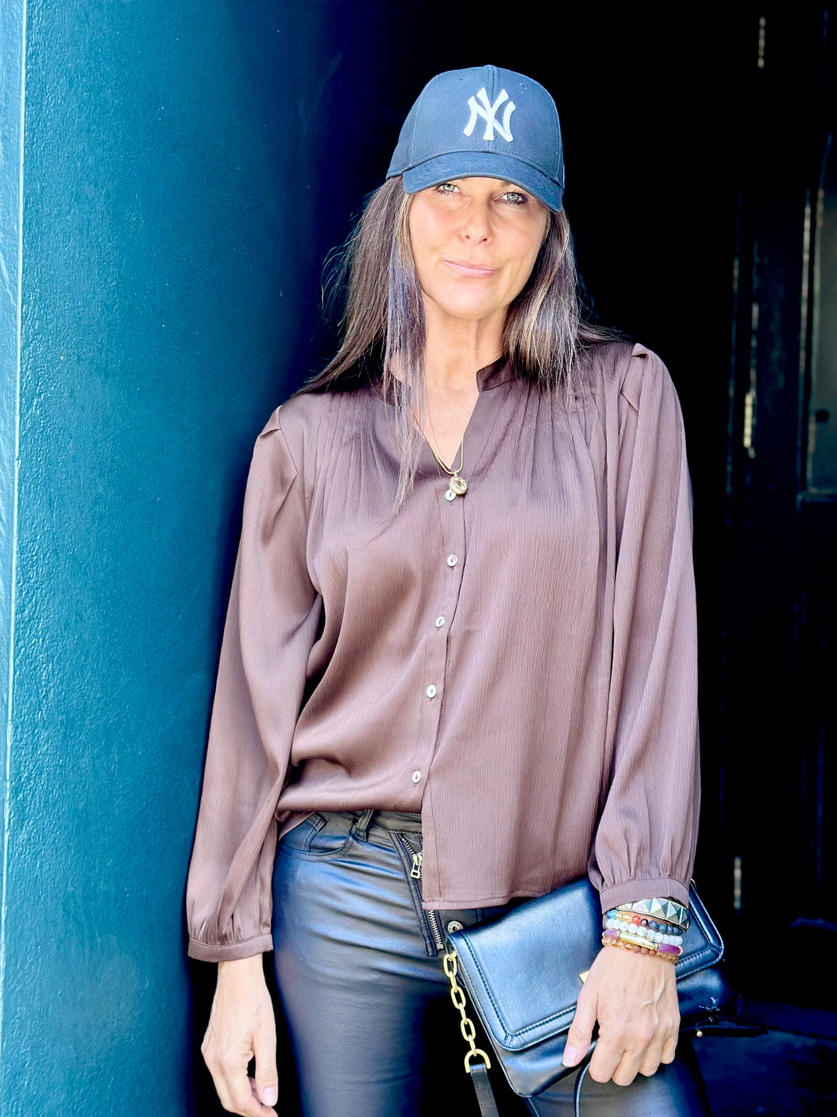 Carrie Blouse - Chocolate