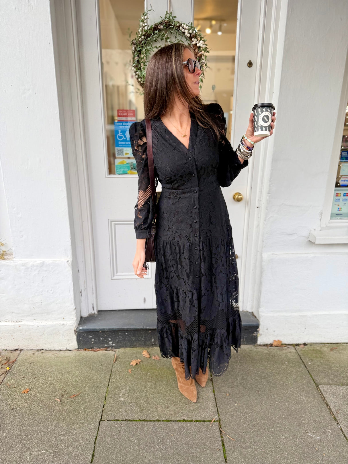 Alice Lace Dress - Black