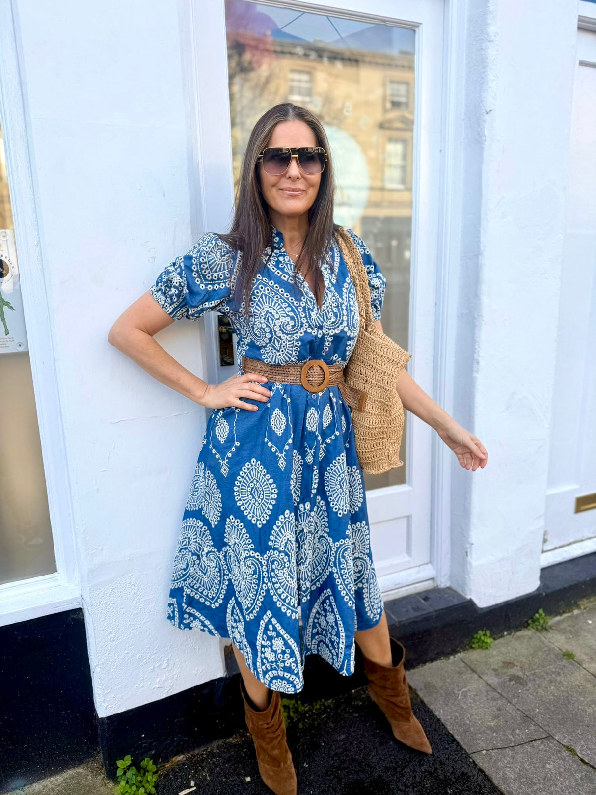 Bleu Printed Midi Dress