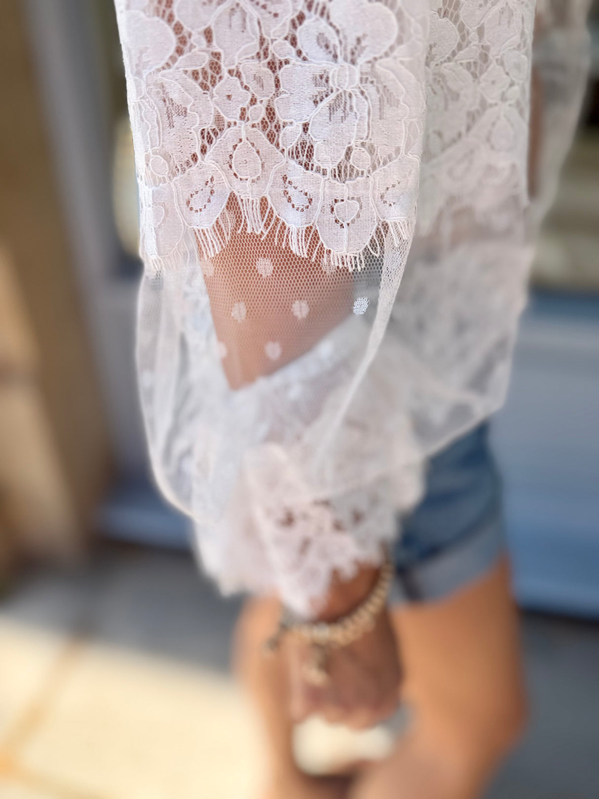 Nicole Sheer Lace Blouse