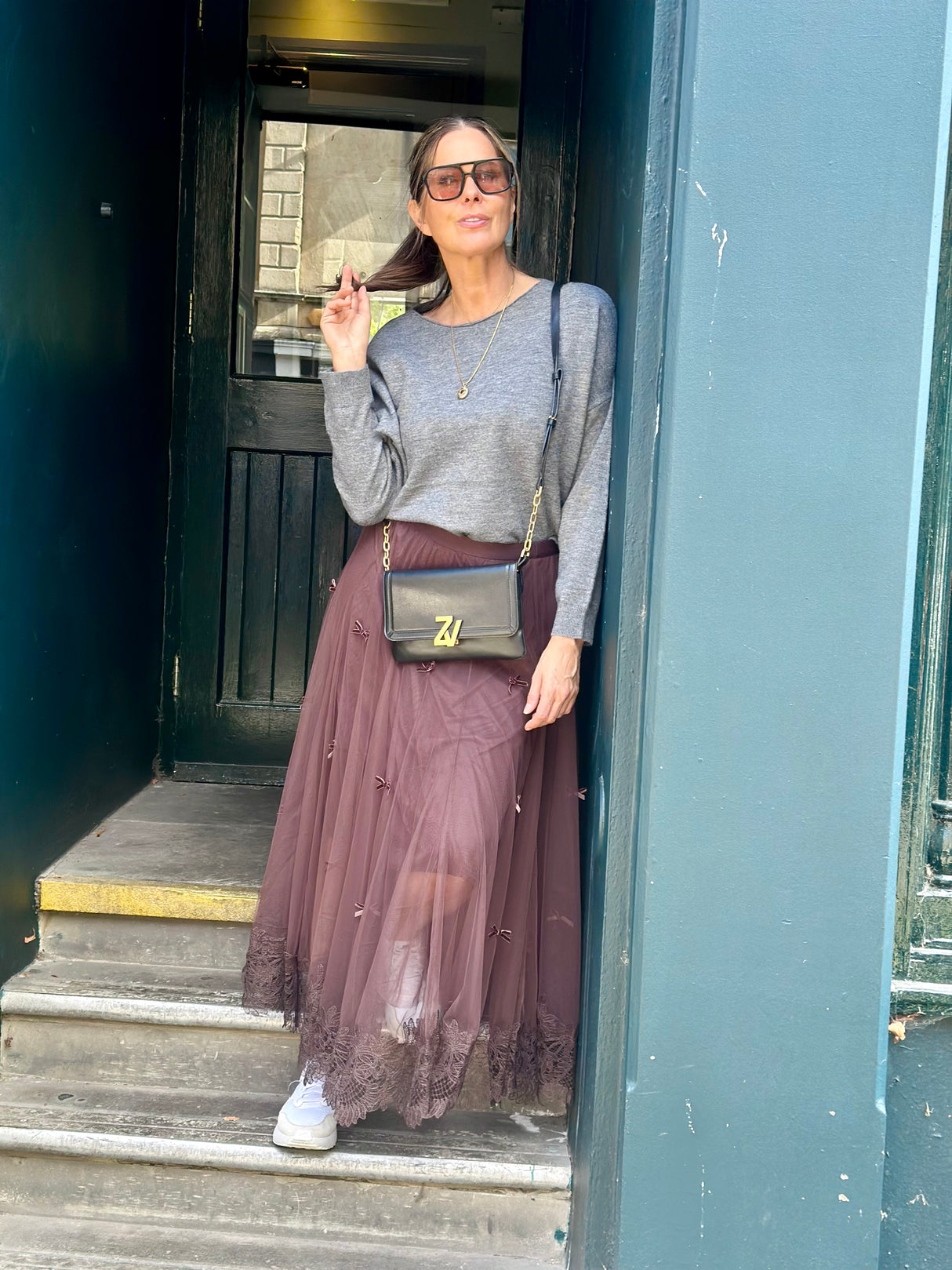 Georgie Sheer Midi Skirt