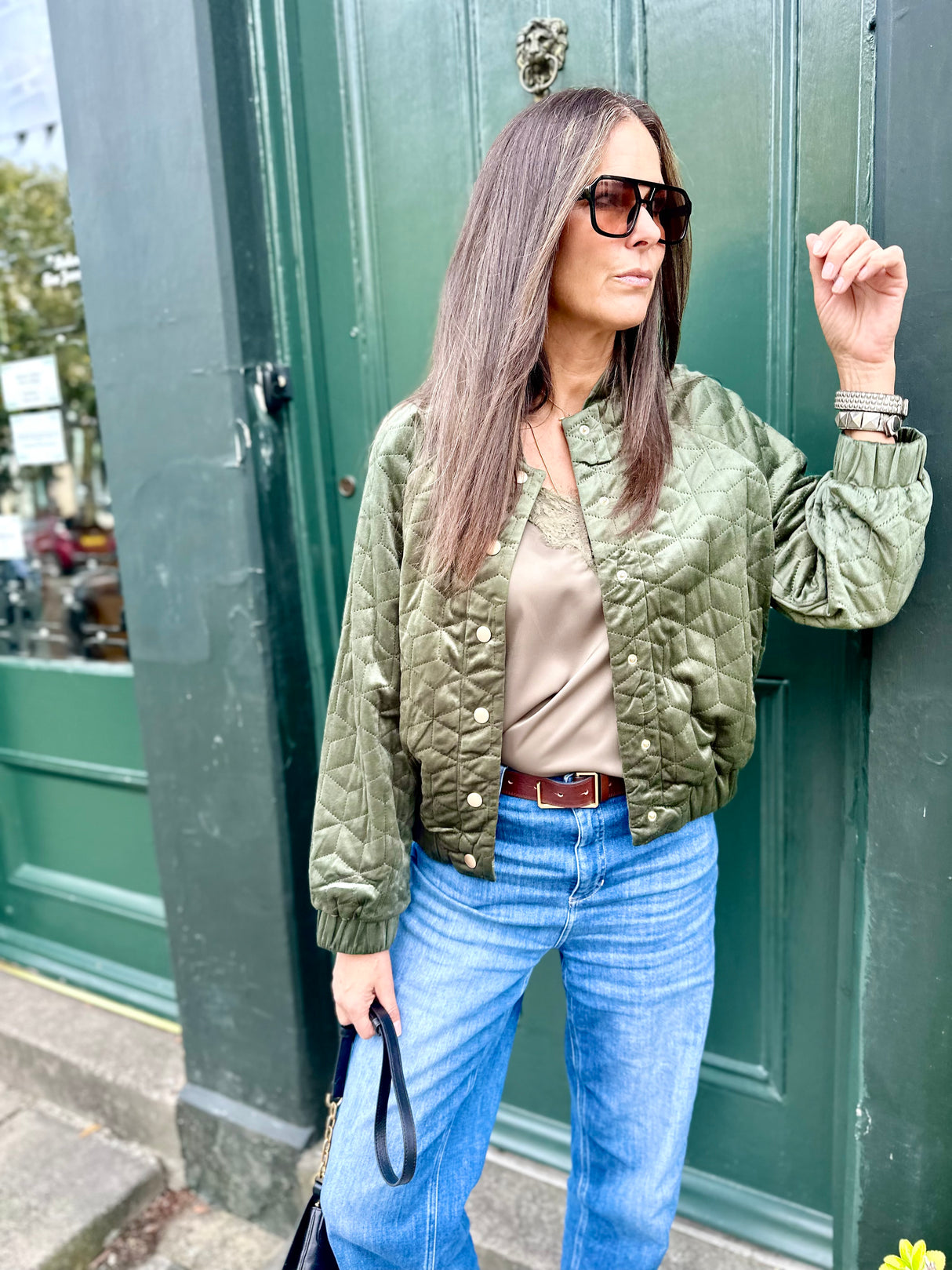 Cherry Padded Jacket - Khaki