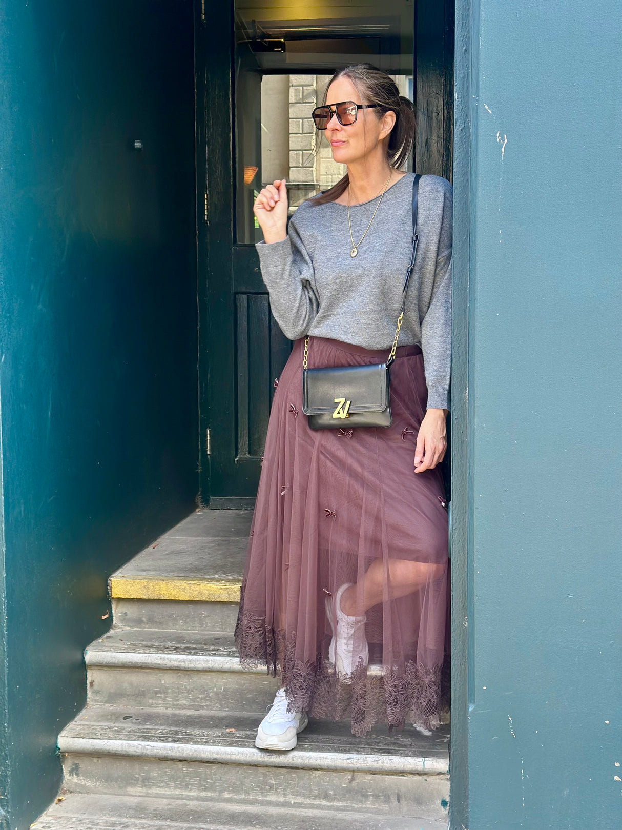 Georgie Sheer Midi Skirt