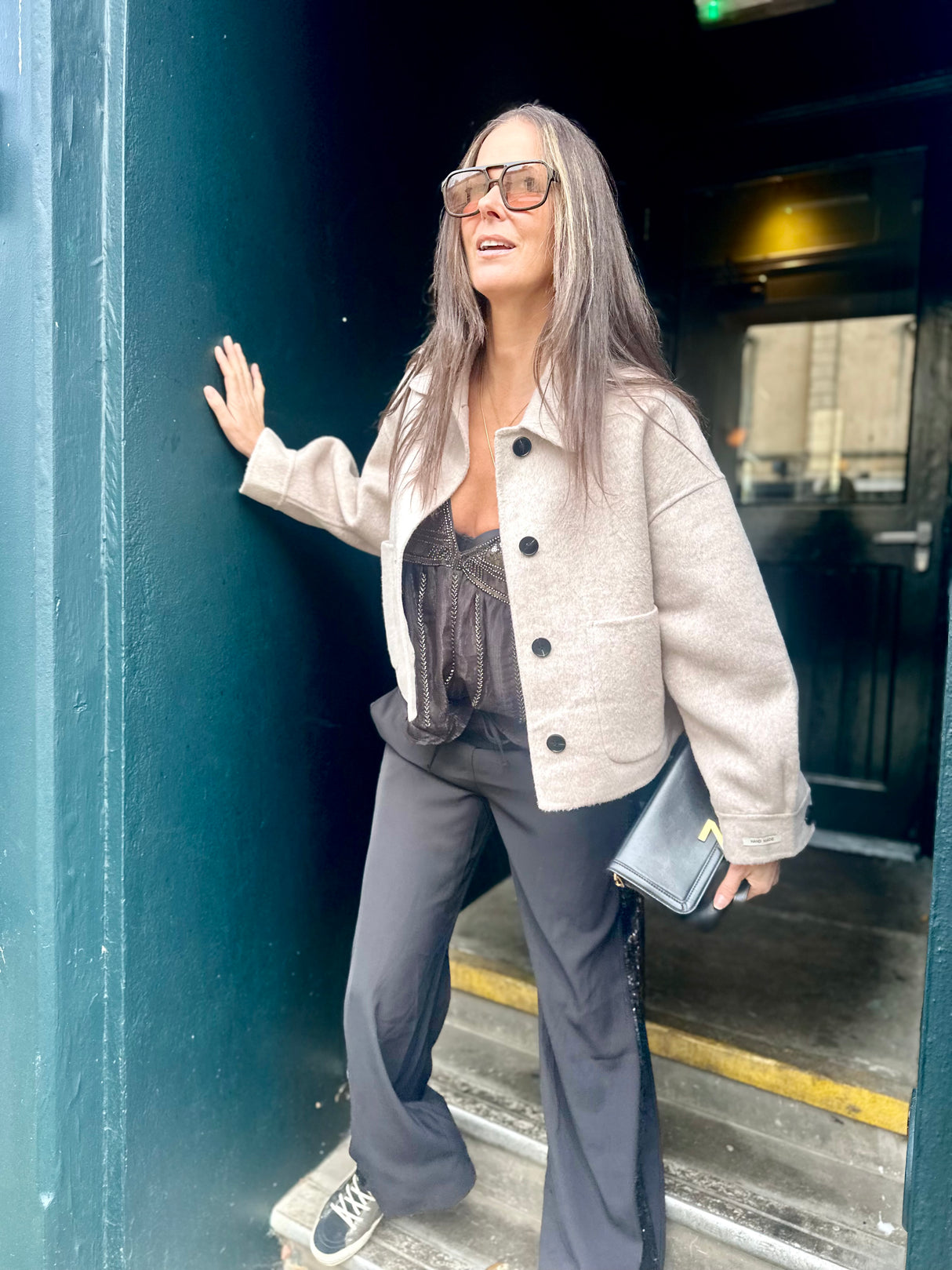 Reece Cropped Jacket - Neutral