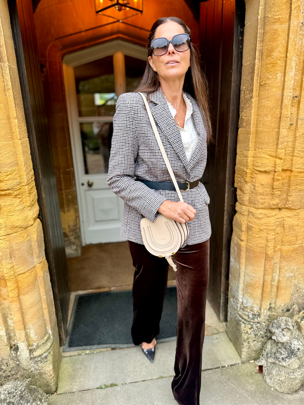 Jessica Velvet Pant - Chocolate