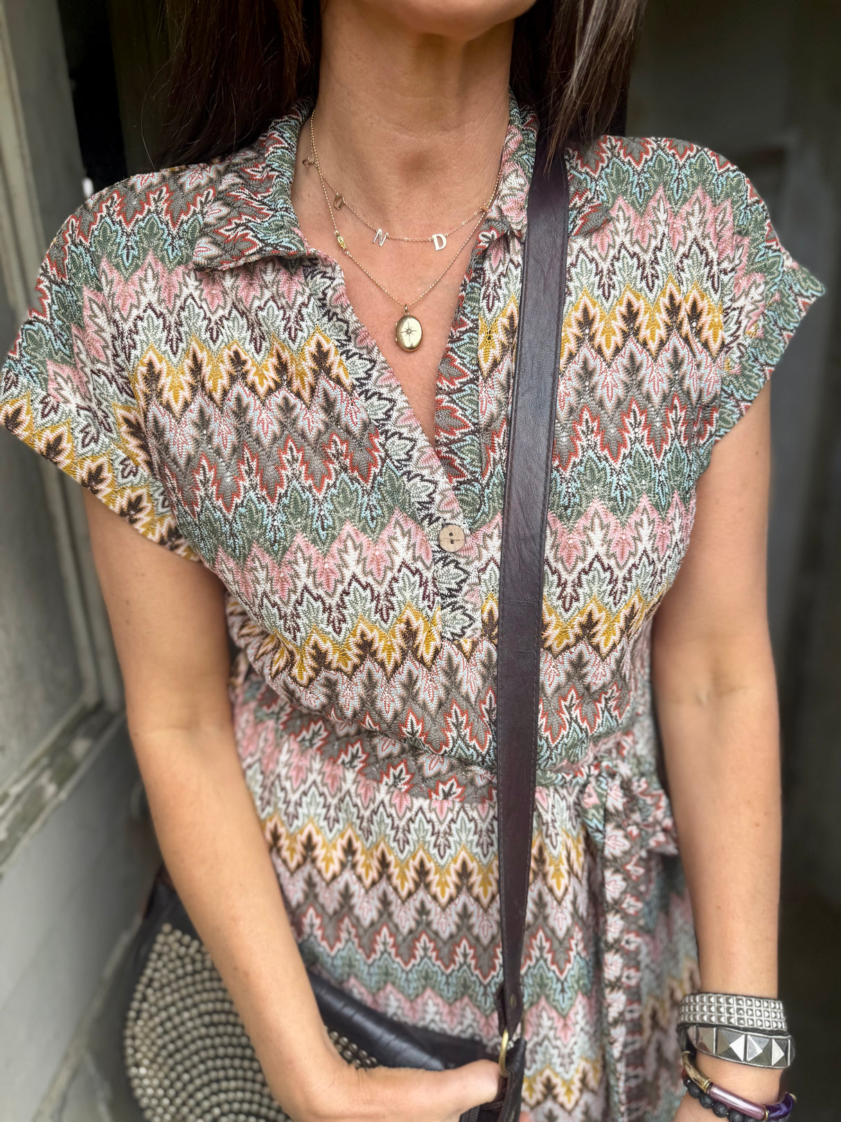 Robin Printed Maxi Dress - Khaki