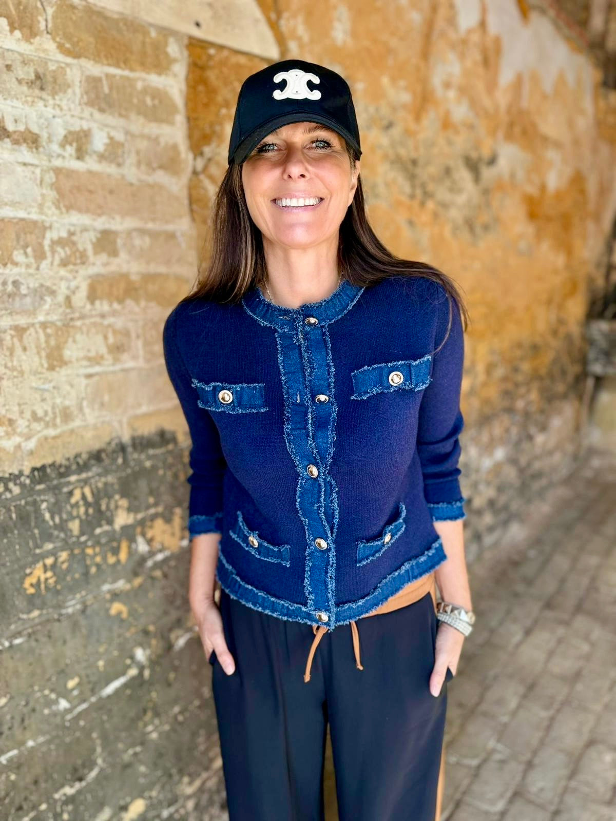 Calça Tempest - Preta com Listra Bege