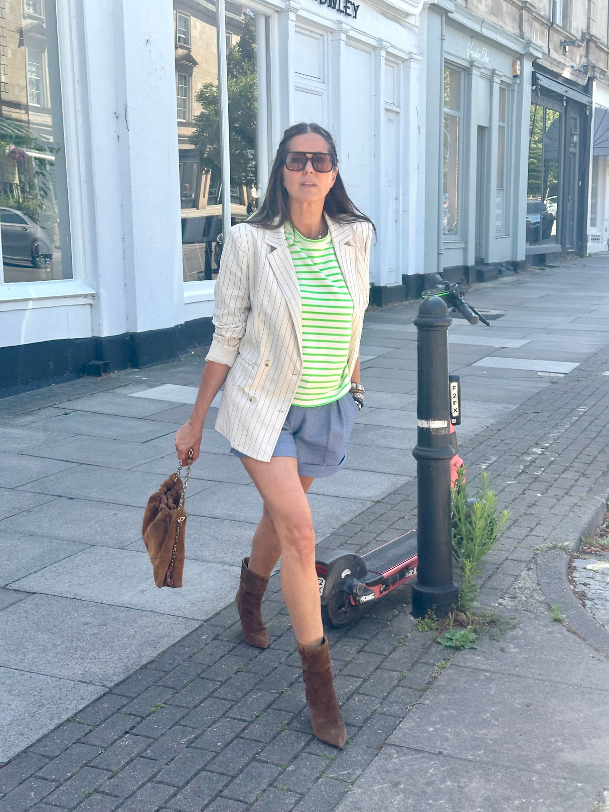 Glenda Pinstripe Blazer