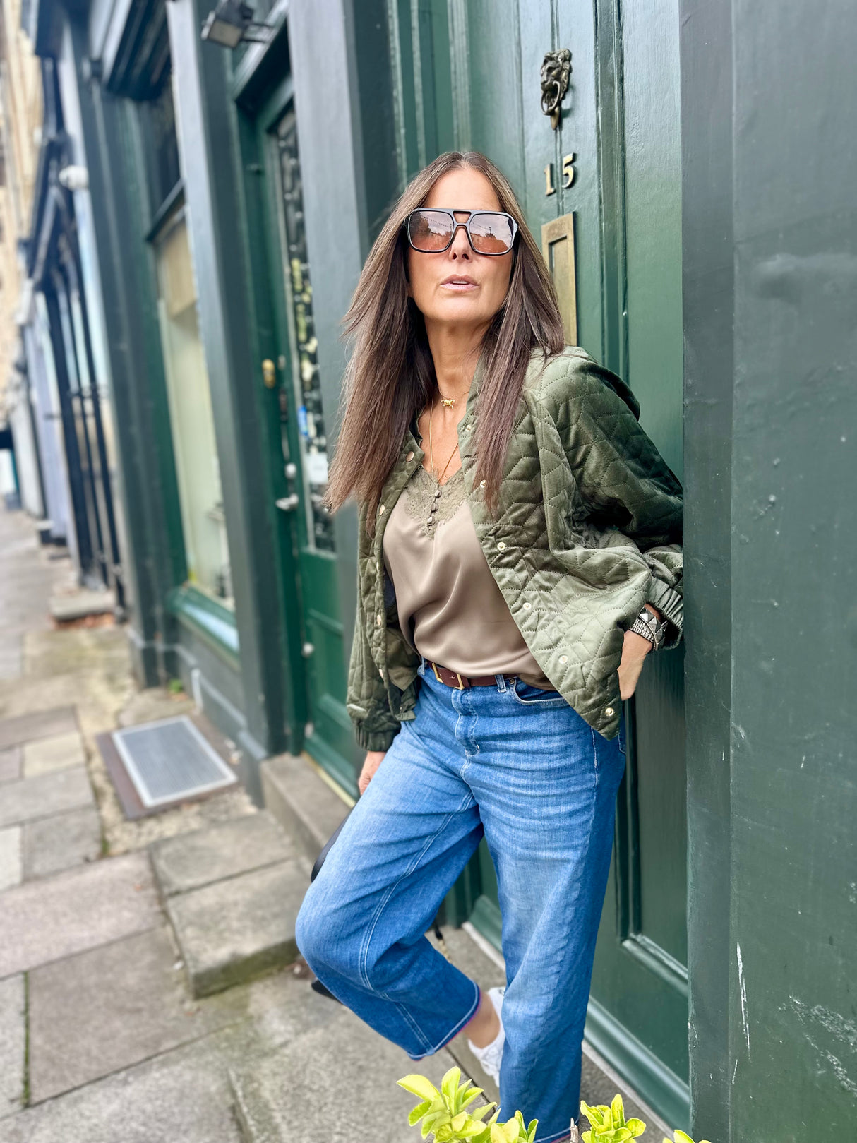 Cherry Padded Jacket - Khaki