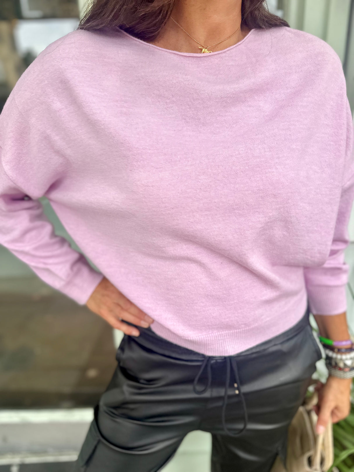 Lucie Lightweight Knit - Lilac