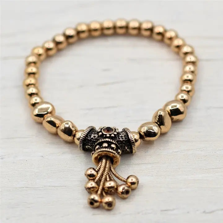 Gold Bead Bracelet