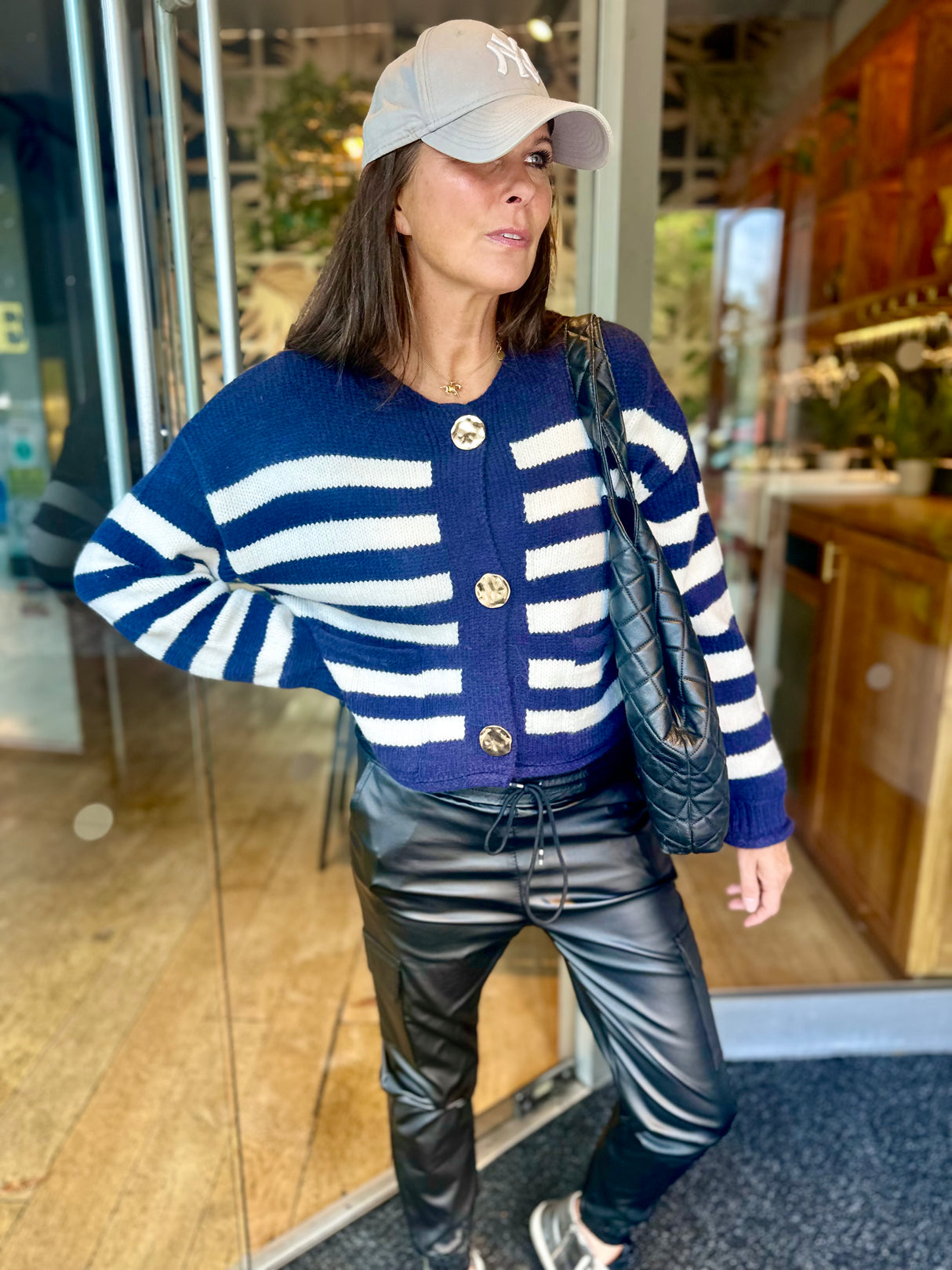 Ivanie Stripe Button Knit