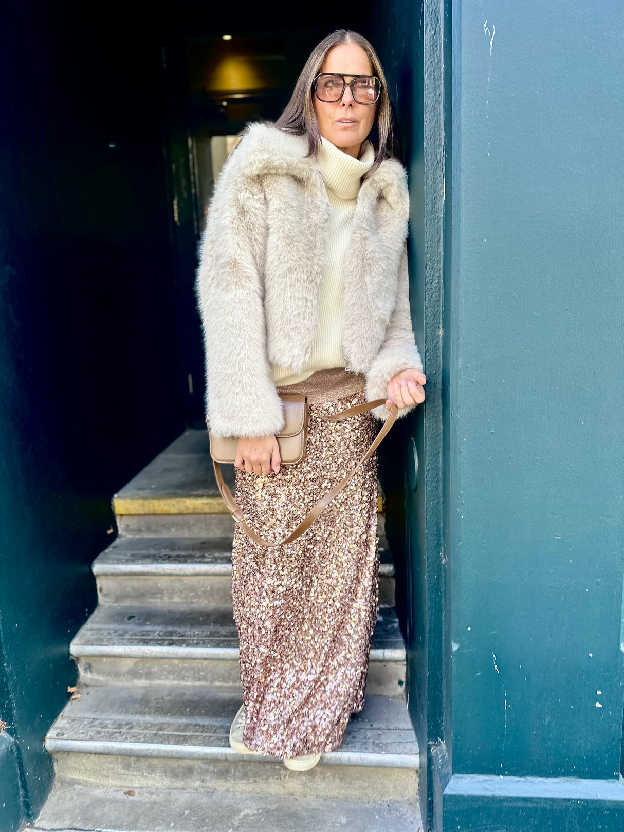 Caggie Faux Fur Jacket - Cream