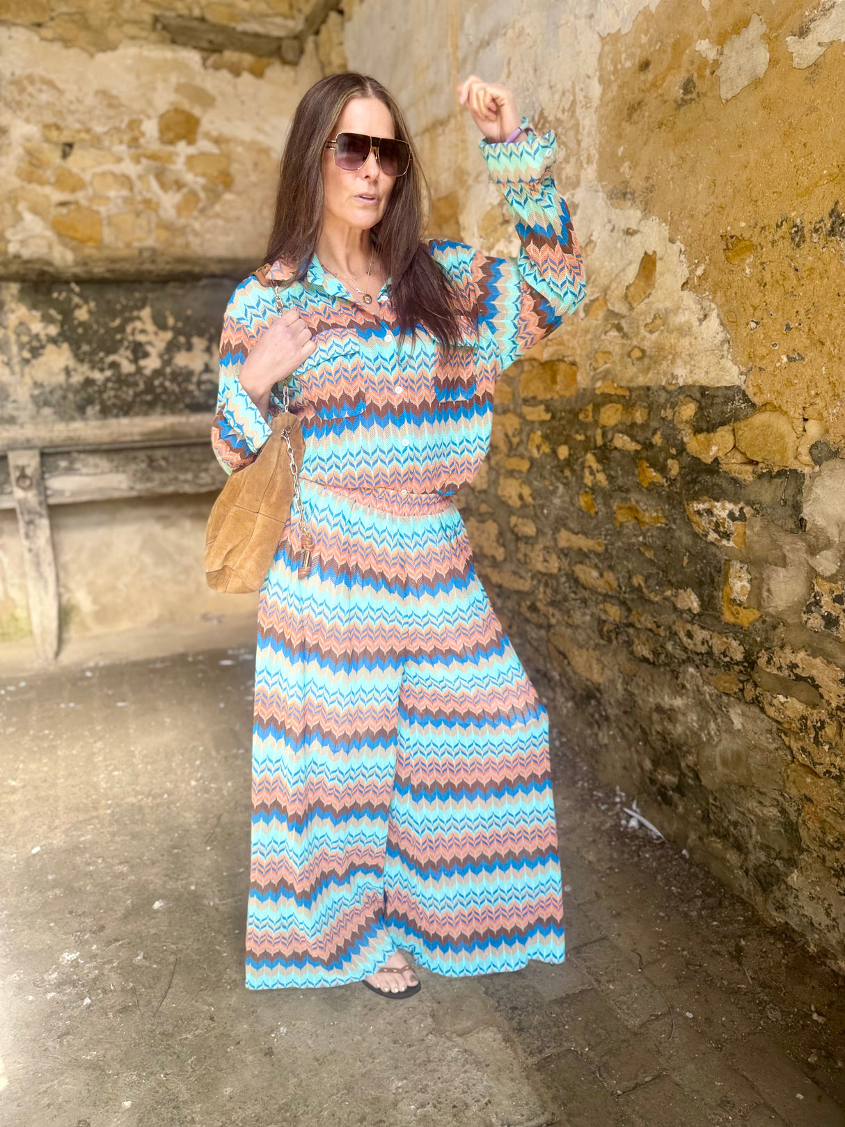 Seraphina Wide Leg Pant - Horizon