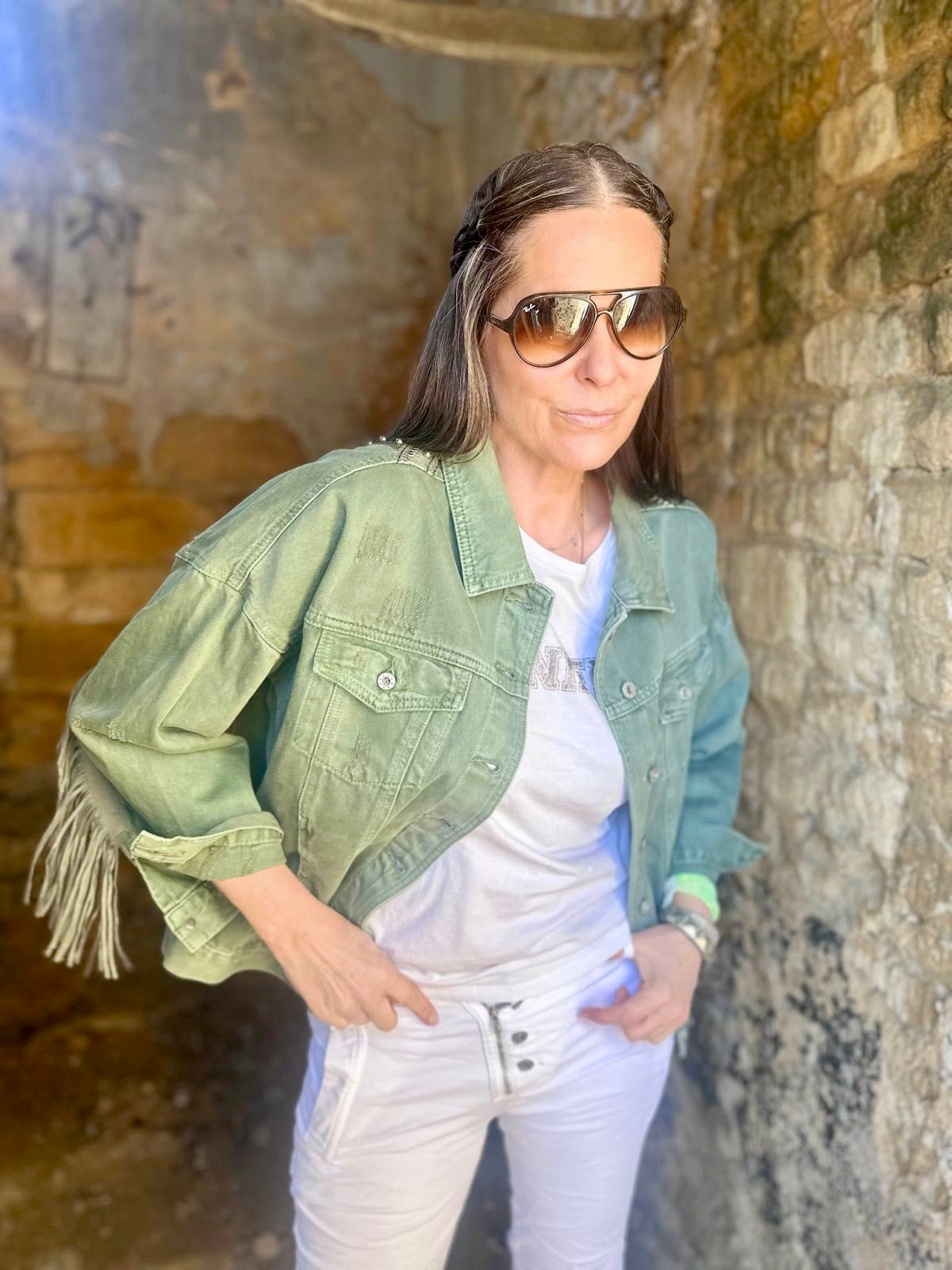 Jaqueta jeans Dallas cáqui