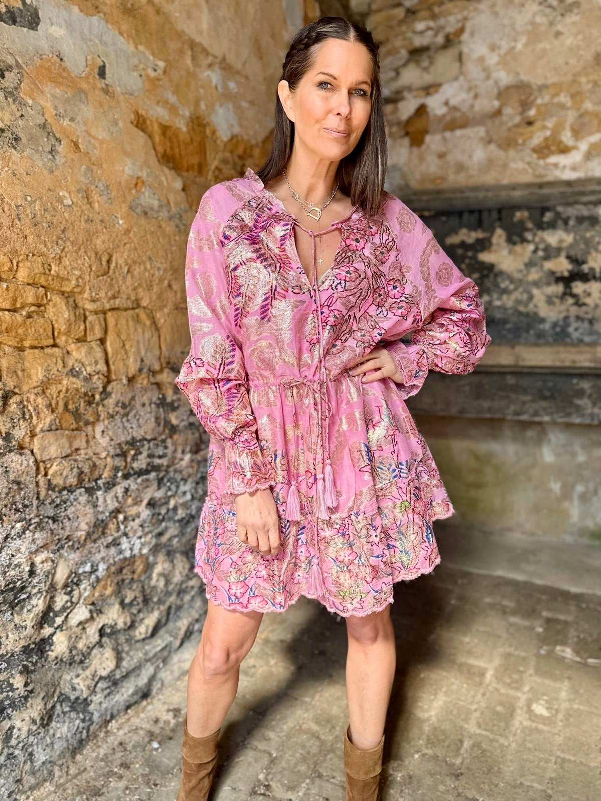 Honey Mini Dress - Pink