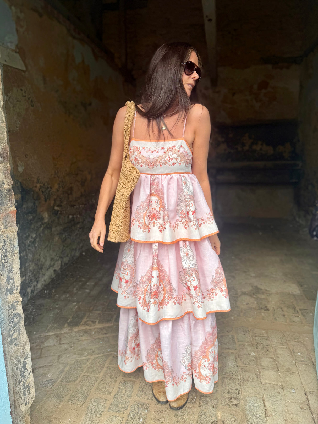 Henrietta Printed Maxi Dress - Pink