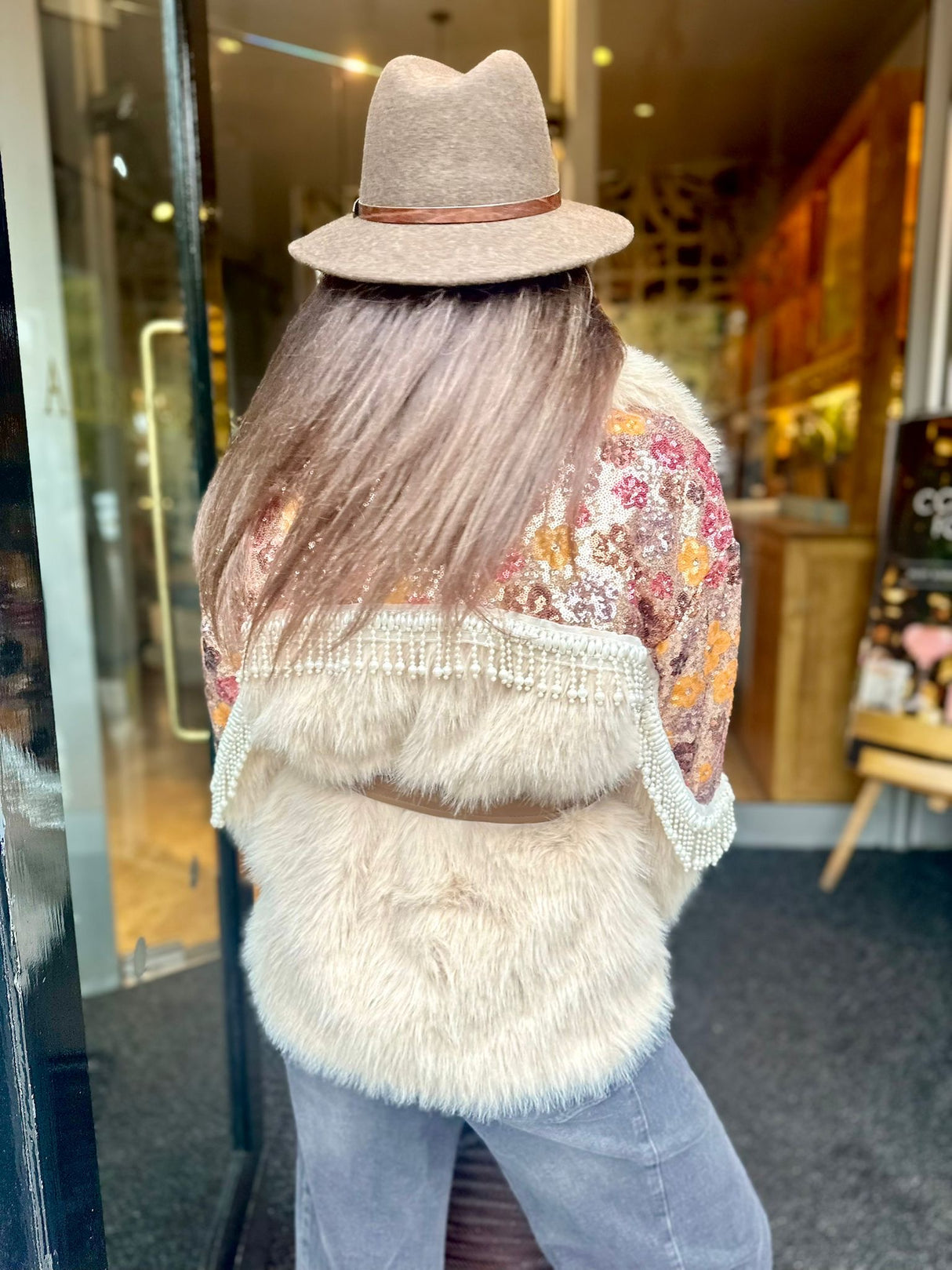 Zoey Embellished Jacket - Cream