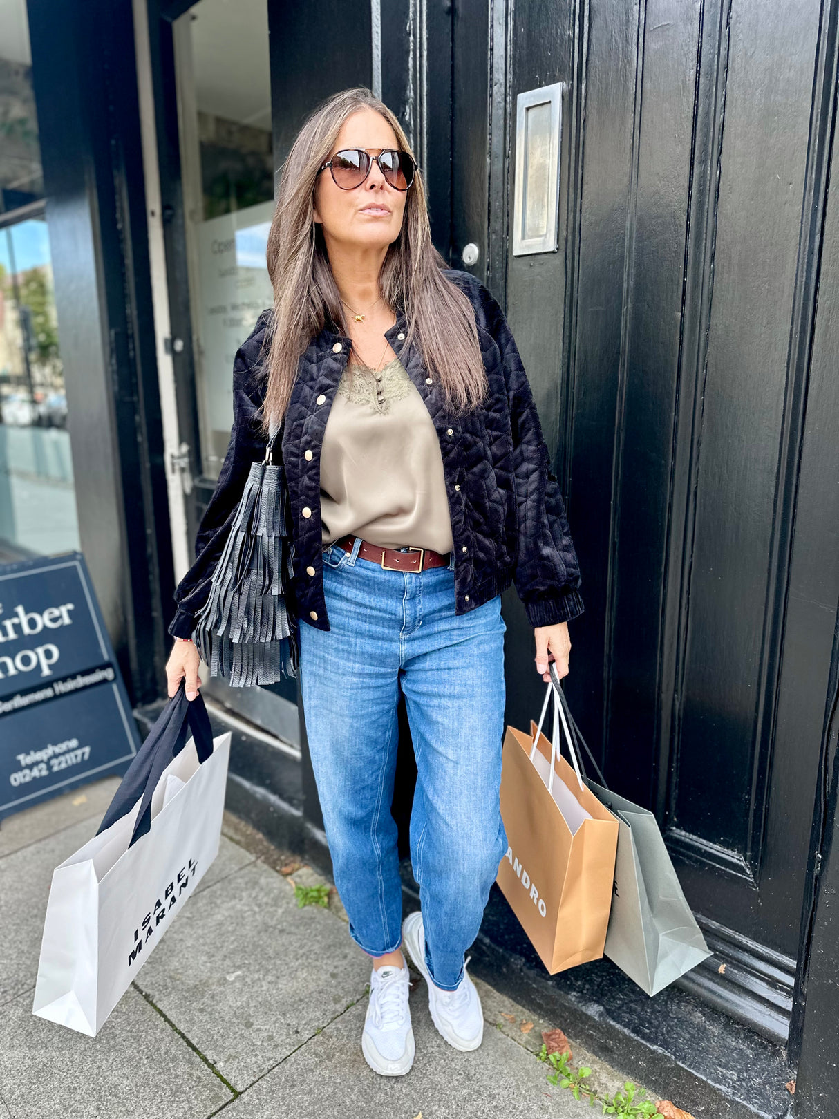 Cherry Padded Jacket - Black